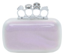 Schillernde Clutch mit Totenkopf