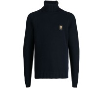 Rollkragenpullover mit Logo-Stickerei