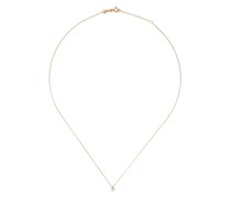 14kt Rotgoldhalskette mit Diamanten