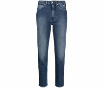 Halbhohe Straight-Leg-Jeans