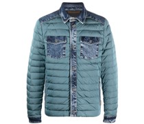 Gefütterte Jacke mit Jeansbesatz