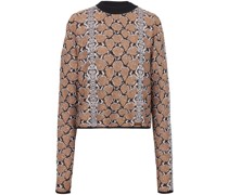 Jacquard-Pullover mit Glitter