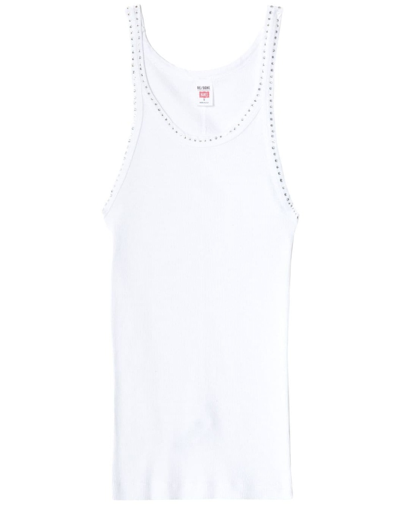 RE/DONE Damen Kristallverziertes Top