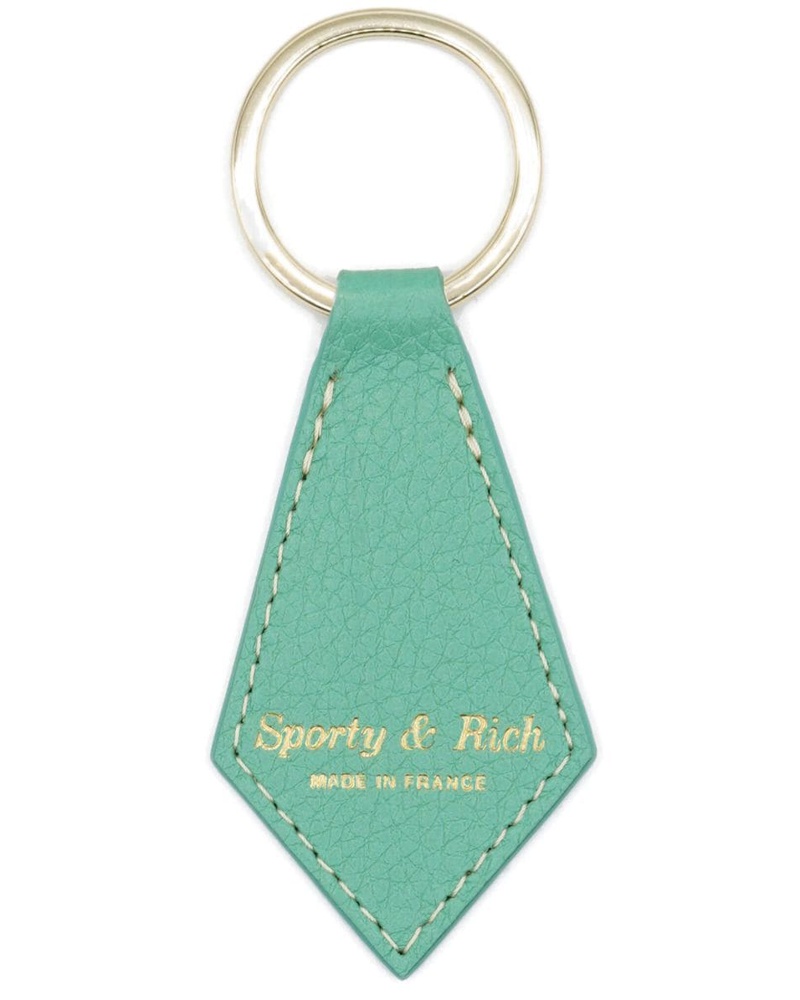 SPORTY & RICH Damen Schlüsselanhänger aus Leder mit Logo
