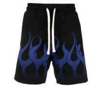 Joggingshorts mit Flammen-Print