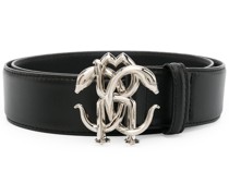 Mirror Snake leather belt