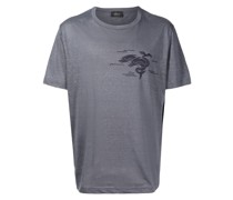 Meliertes T-Shirt mit Delfinen