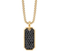 18kt Roman Elongated Gelbgoldamulett mit Diamanten