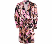 Wickelkleid mit abstraktem Print