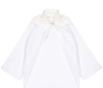 scarf-detail short-sleeve blouse