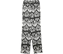 Weite Hose mit Ikat-Print