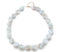 14kt yellow gold baroque pearl strand necklace