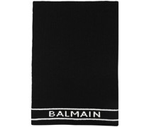 logo-intarsia wool-cashmere scarf