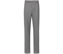 tapered wool tailored trousers