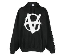 Reverse Anarchy-print hoodie