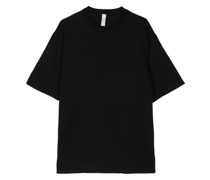 purl-knit crew-neck T-shirt
