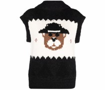 Strickweste mit Intarsienmuster