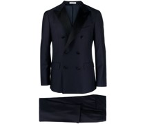 satin-trim tuxedo suit