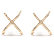 18kt Gelbgoldohrstecker mit Diamanten