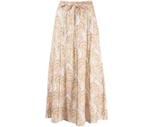 Midirock mit Paisley-Print