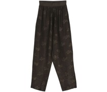 Palmer floral-embroidered tapered trousers
