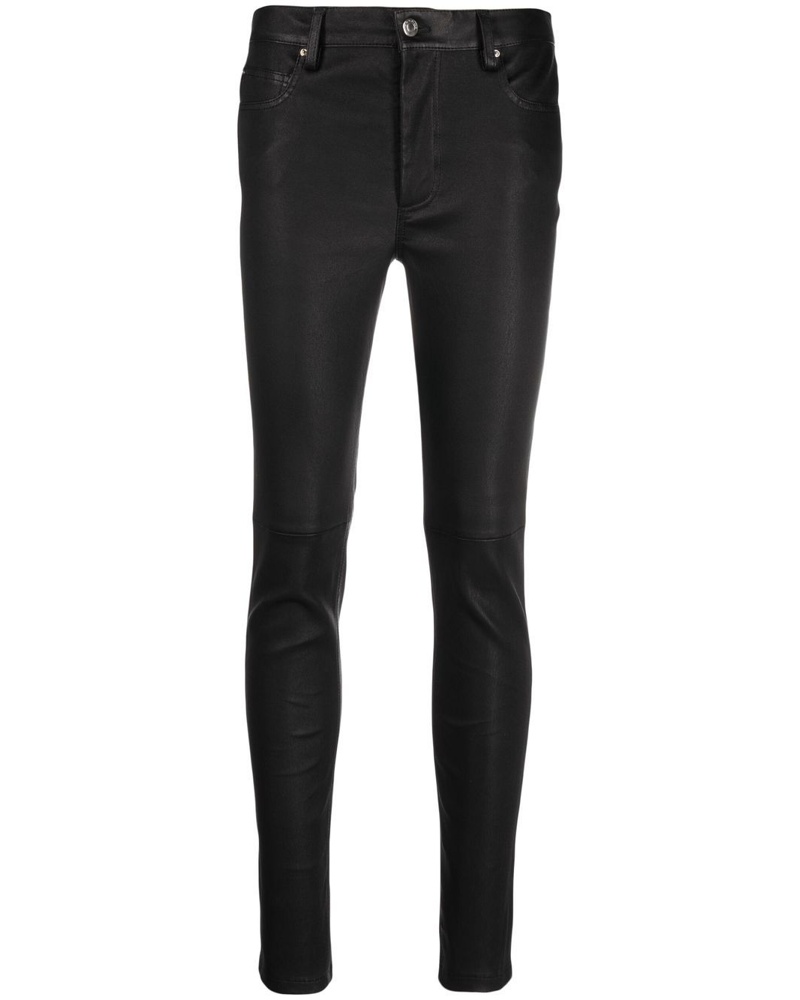 IRO Damen Cropped-Röhrenhose aus Leder