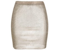 Minirock aus Mesh mit Strass