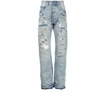Gerade Jeans im Distressed-Look
