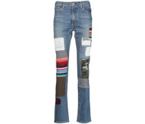 Slim-Fit-Jeans im Patchwork-Look