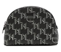 Kosmetiktasche mit Logo-Print