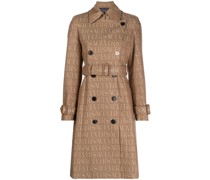 Allover-jacquard trench coat