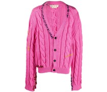 Cardigan mit Zopfmuster