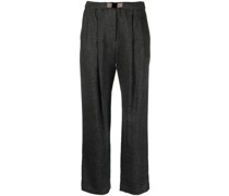 Bundfaltenhose mit geradem Bein