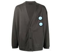 Flak Cardigan mit Smiley-Patch