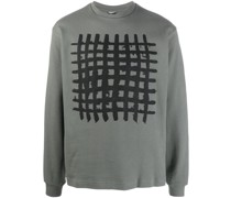 Sweatshirt mit Gitter-Print