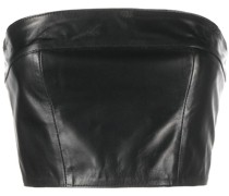 Cropped-Top aus Leder