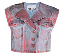 Jeansweste im Cropped-Design