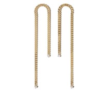 18kt Gelbgold-Hängeohrringe mit Diamanten