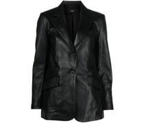 Einreihiger Lederblazer