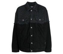 Jacke mit Tweed-Einsatz