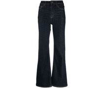 Novelle Schlagjeans mit Logo-Print