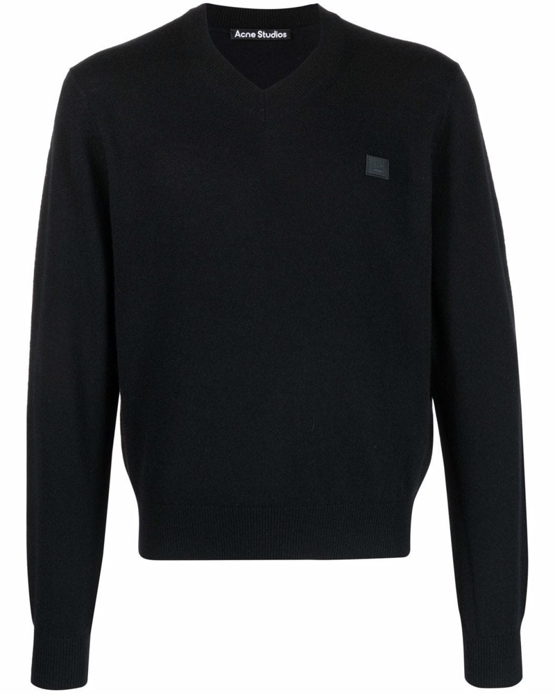 Acne Studios Damen Pullover mit Gesicht-Patch