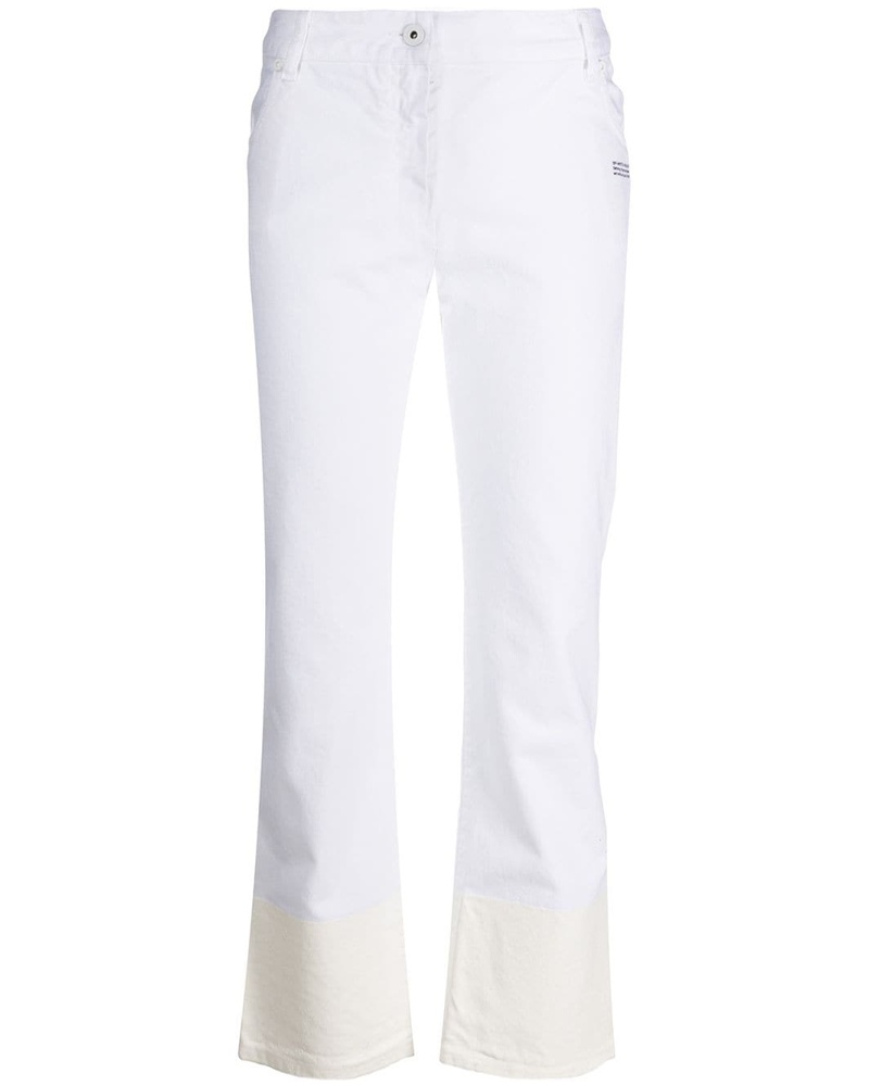 OFF-WHITE Damen Jeans mit Kontrastsaum