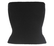 Bandeau-Top aus geripptem Strick