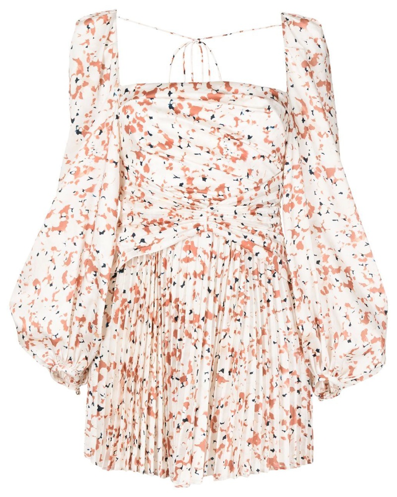 Acler Damen Mannock Minikleid mit Print