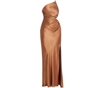 Rückenfreies Kleid in Satinoptik