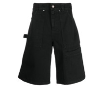 Jeans-Shorts mit Logo-Patch
