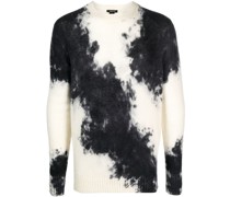 tie-dye ribbed-knit Pullover