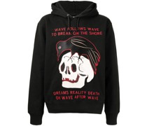Hoodie mit aufgesticktem Totenkopf