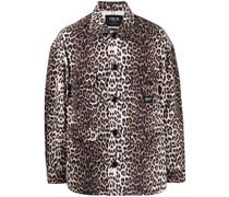 Hemdjacke mit Leoparden-Print
